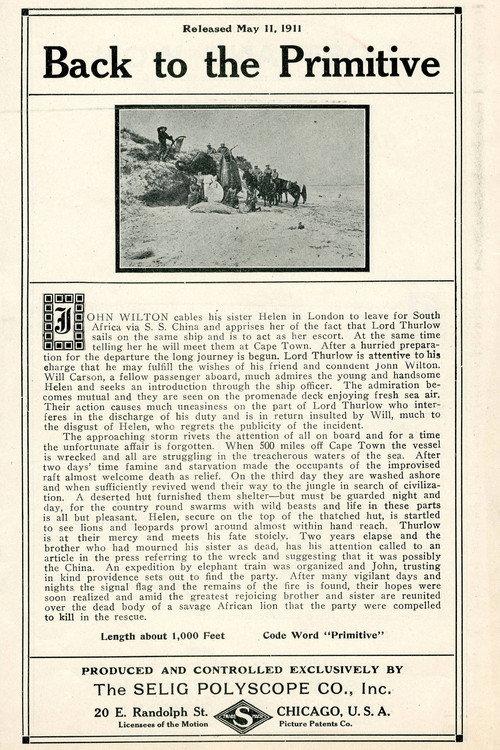 Back to the Primitive 1911 official movie poster