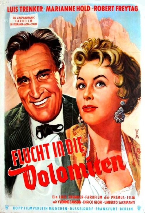 Flucht in die Dolomiten 1955 official movie poster