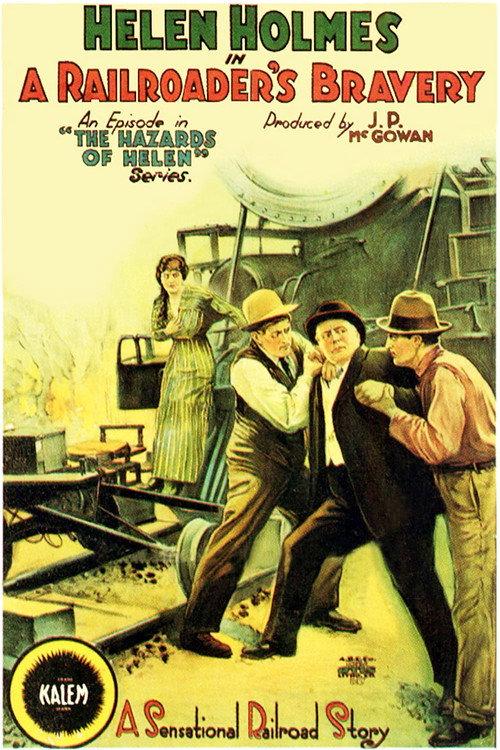 A Railroader's Bravery 1915 official movie poster