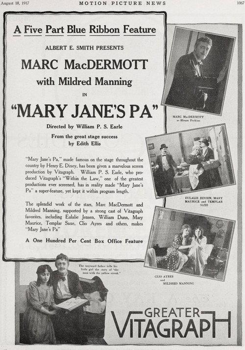Mary Jane's Pa 1917 official movie poster