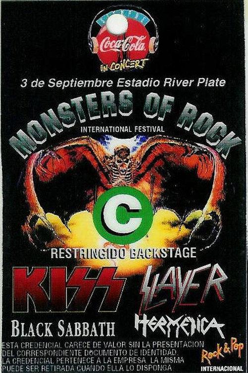 Black Sabbath. River Plate Stadium Buenos Aries 1994 1994 official movie poster