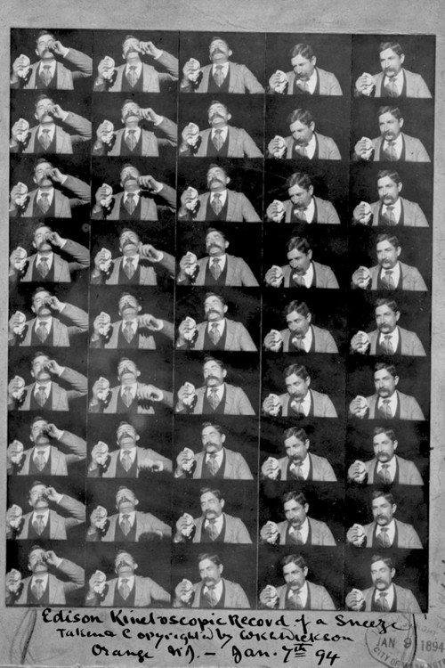 Edison Kinetoscopic Record of a Sneeze 1894 official movie poster