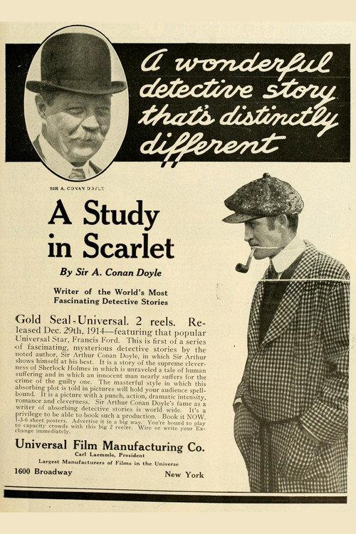 A Study in Scarlet 1914 official movie poster