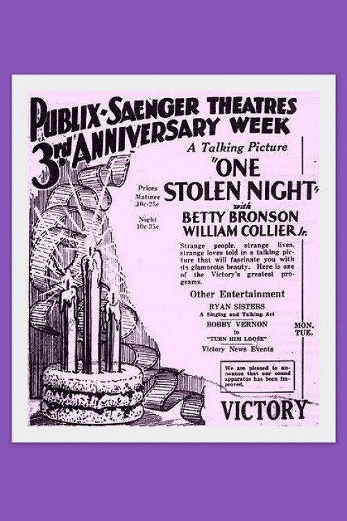 One Stolen Night 1929 official movie poster