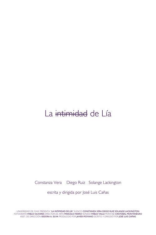 La intimidad de Lía 2020 official movie poster