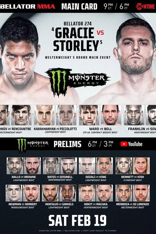 Bellator 274: Gracie vs. Storley 2022 official movie poster
