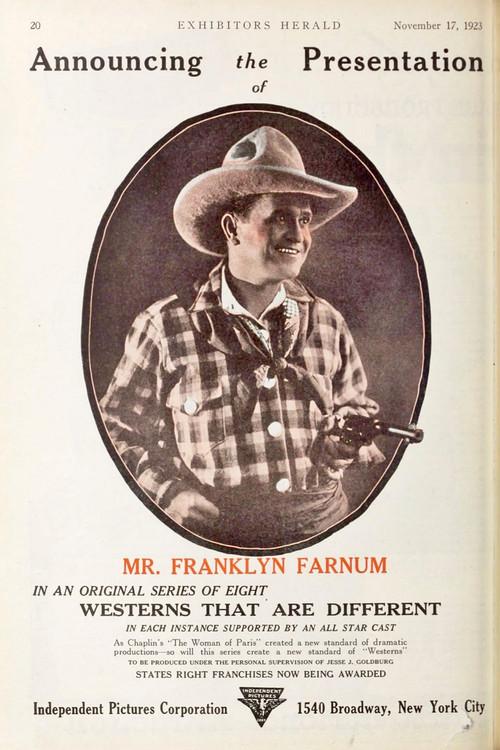A Two Fisted Tenderfoot 1924 official movie poster