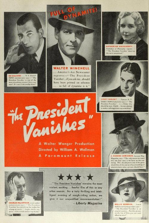 The President Vanishes 1934 official movie poster