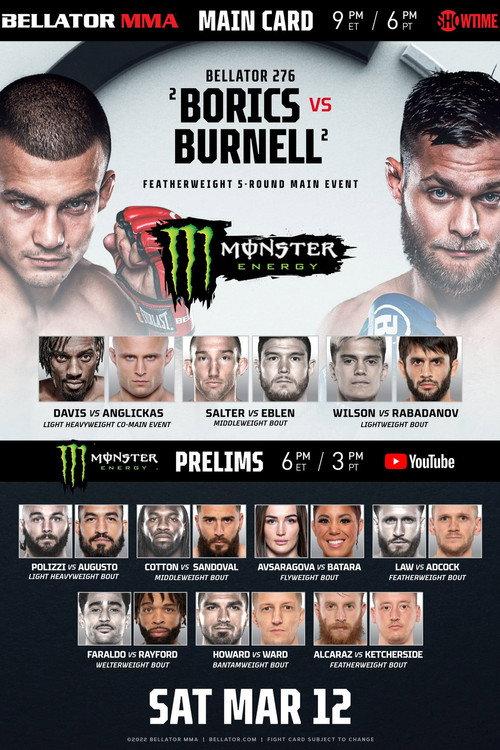 Bellator 276: Borics vs. Burnell 2022 official movie poster