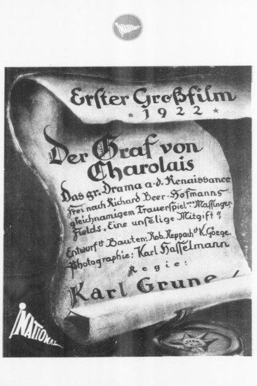 Der Graf von Charolais 1922 official movie poster
