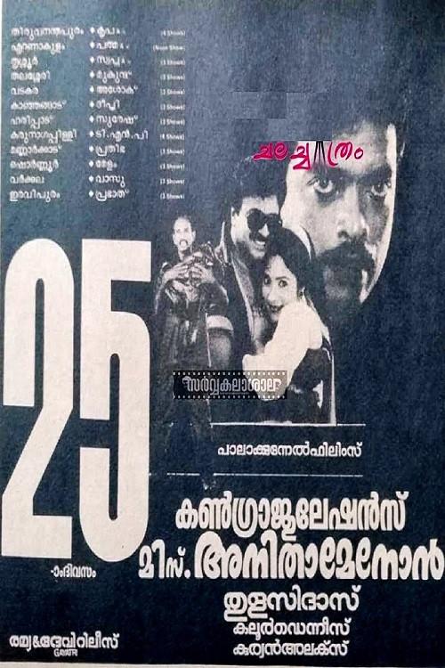 Congratulations Miss Anitha Menon 1992 official movie poster