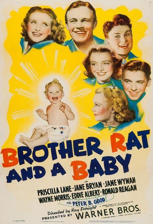 Brother Rat and a Baby 1940 official movie poster