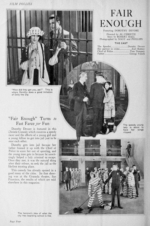 Fair Enough 1922 official movie poster