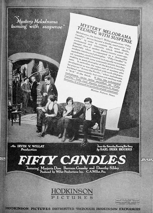 Fifty Candles 1921 official movie poster
