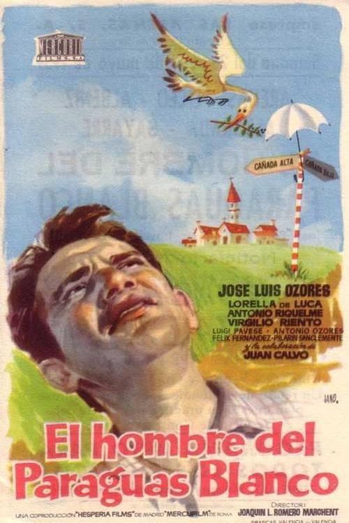 El hombre del paraguas blanco 1958 official movie poster