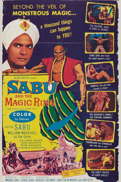 Sabu and the Magic Ring 1957 official movie poster