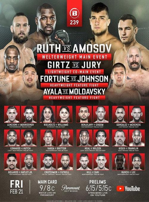 Bellator 239: Ruth vs Amosov 2020 official movie poster