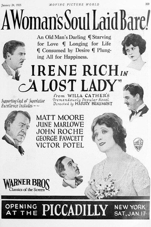 A Lost Lady 1924 official movie poster