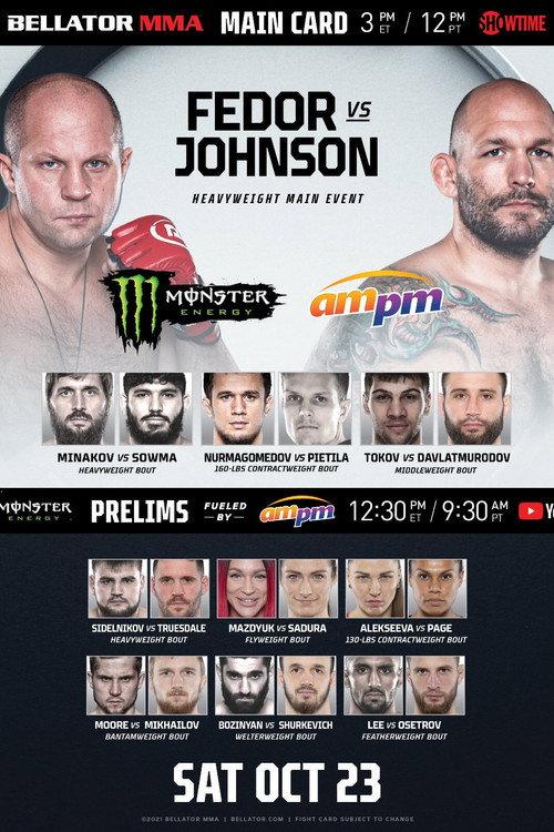 Bellator 269: Fedor vs. Johnson 2021 official movie poster