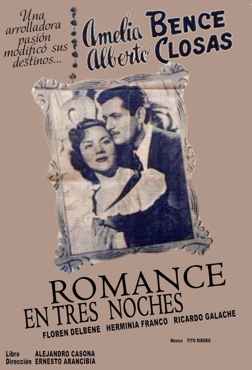 Romance en tres noches 1950 official movie poster