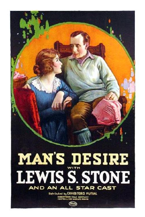 Man's Desire 1919 official movie poster