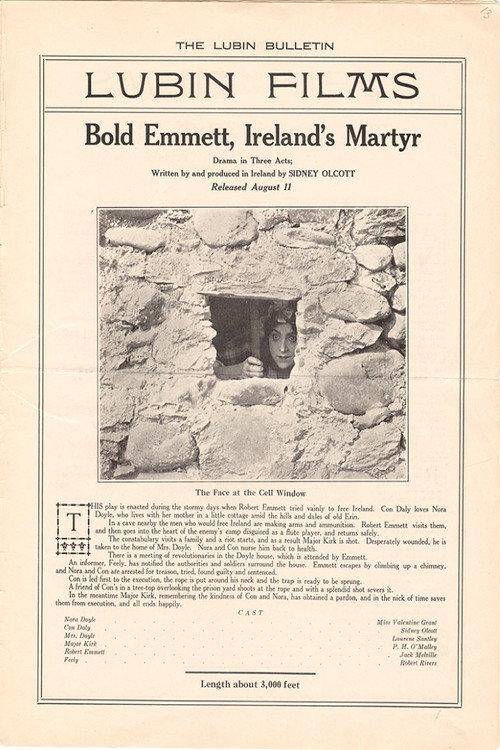 Bold Emmett, Ireland's Martyr 1915 official movie poster