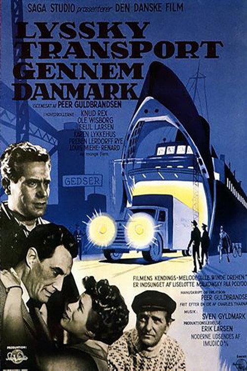 Lyssky transport gennem Danmark 1958 official movie poster