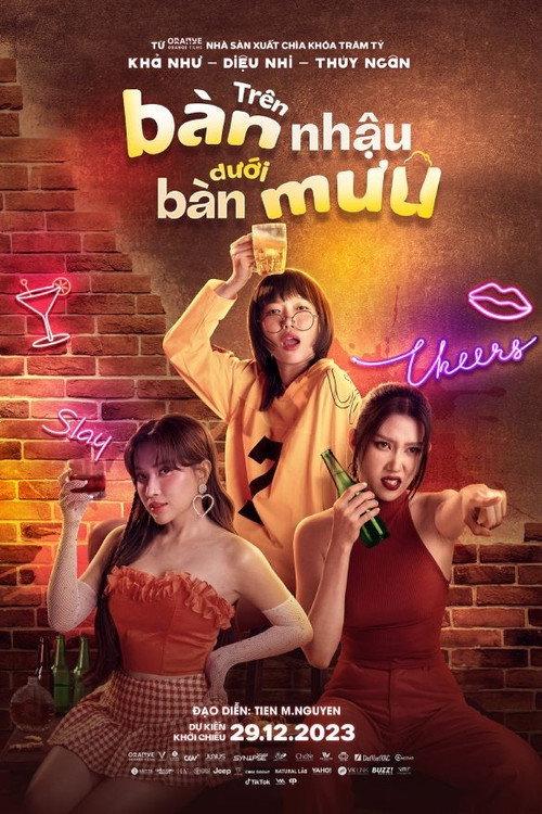 On the drinking table under the planning table 2023 official movie poster