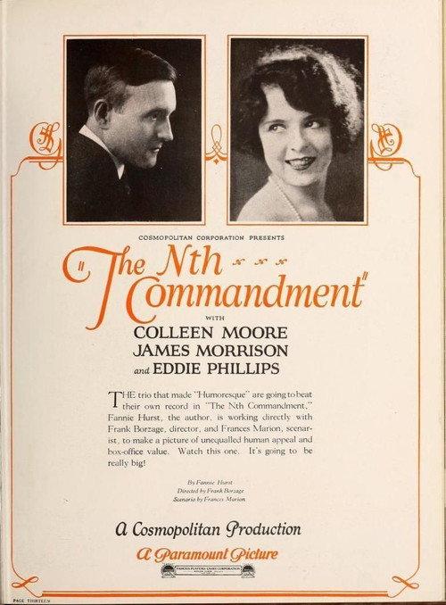 The Nth Commandment 1923 official movie poster