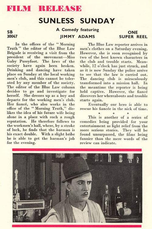 Sunless Sunday 1921 official movie poster