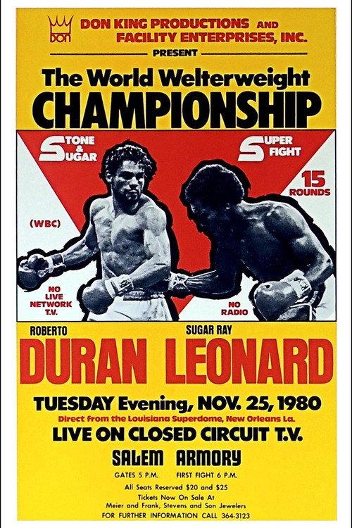 Roberto Duran vs. Sugar Ray Leonard II 1980 official movie poster