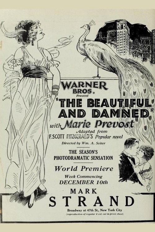 The Beautiful and Damned 1922 official movie poster