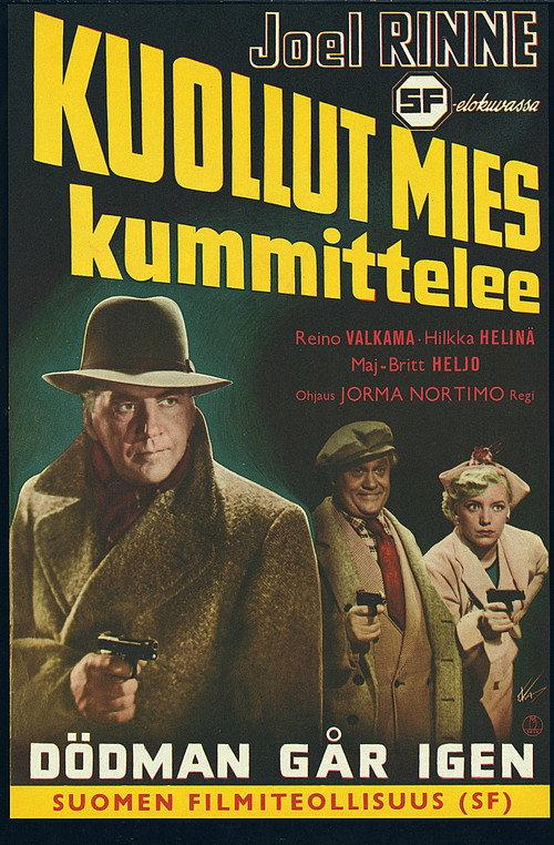 Kuollut mies kummittelee 1952 official movie poster