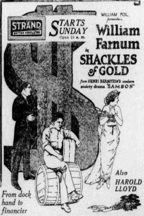 Shackles of Gold 1922 official movie poster