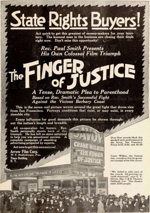 The Finger of Justice 1918 official movie poster