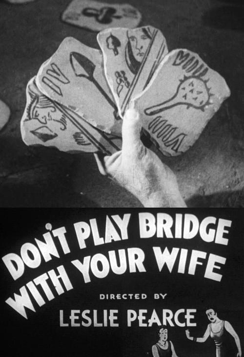 Don't Play Bridge With Your Wife 1933 official movie poster