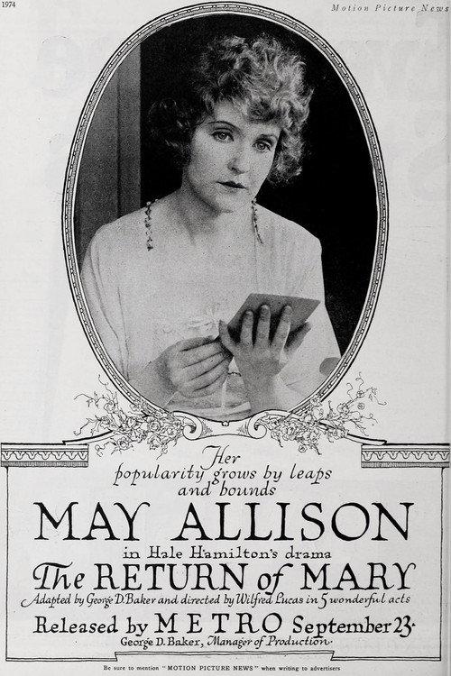 The Return of Mary 1918 official movie poster