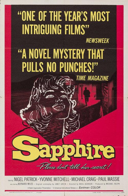 Sapphire 1959 official movie poster