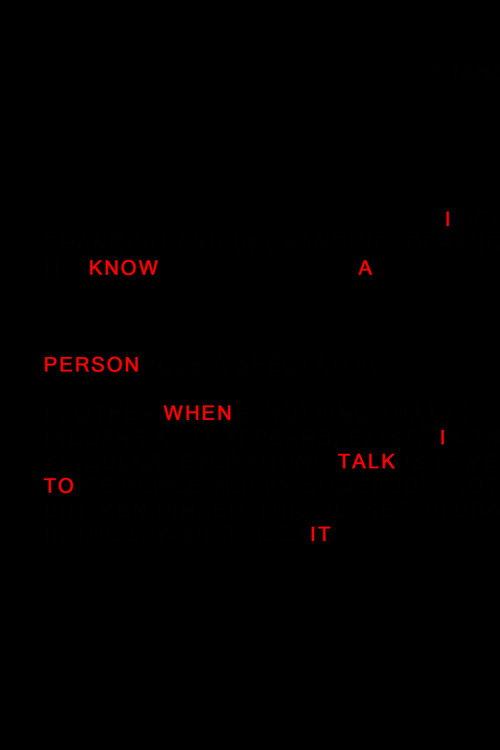 I Know A Person When I Talk To It 2023 official movie poster