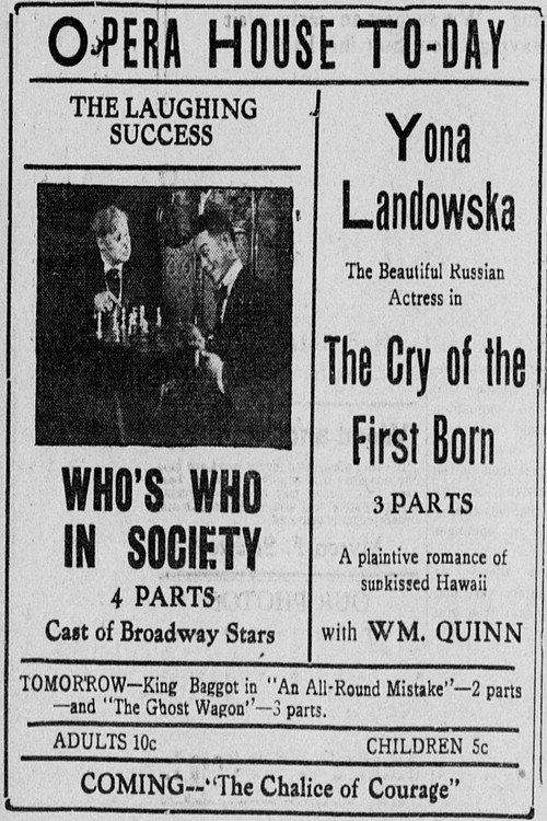 Who's Who in Society 1915 official movie poster
