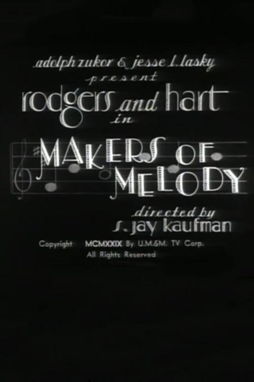 Makers of Melody 1929 official movie poster