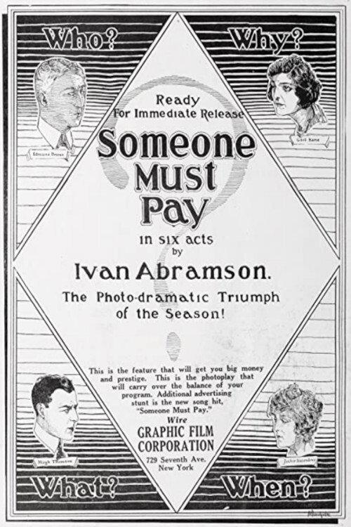 Someone Must Pay 1919 official movie poster