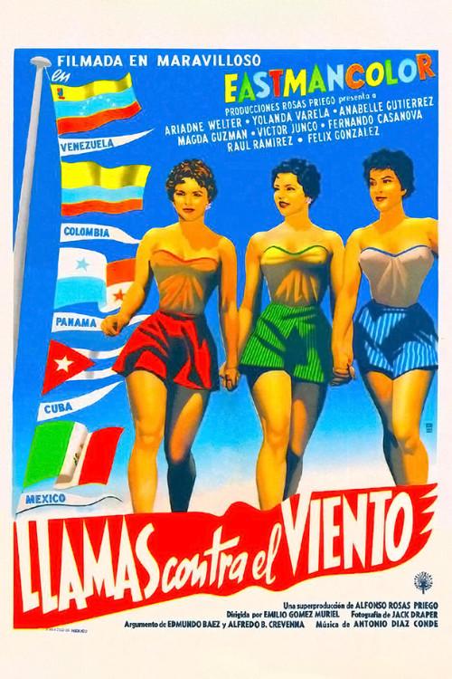 Llamas contra el viento 1956 official movie poster