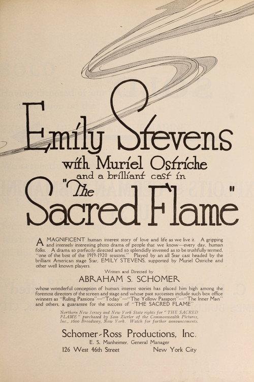 The Sacred Flame 1920 official movie poster
