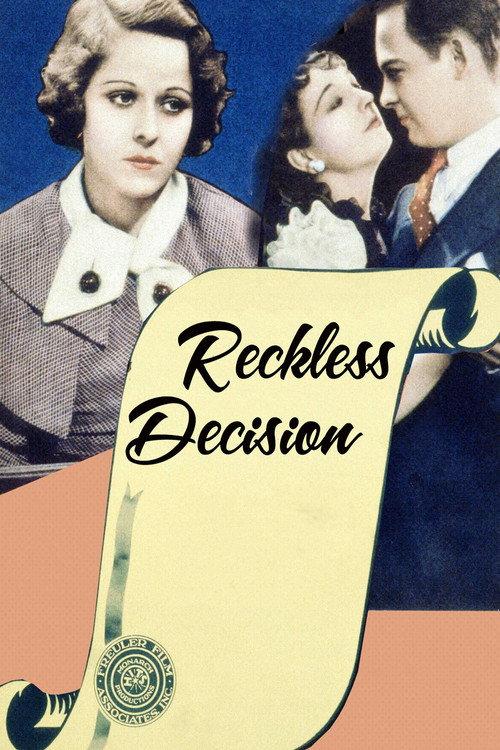Reckless Decision 1933 official movie poster