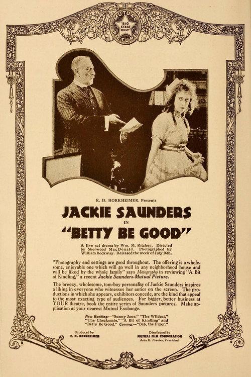 Betty Be Good 1917 official movie poster