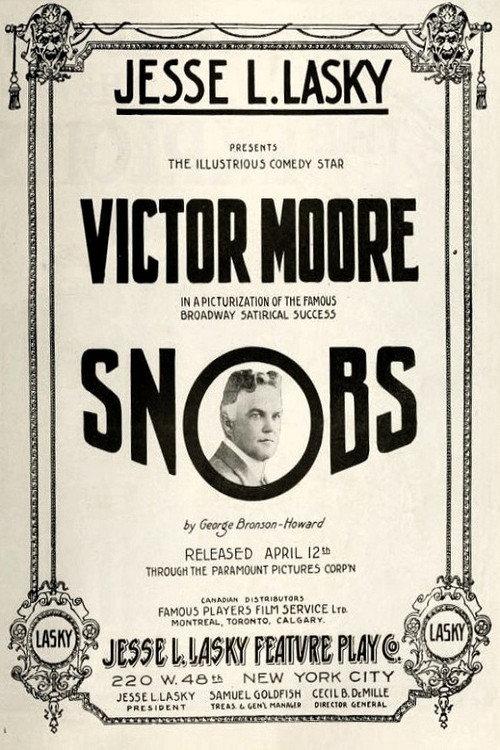 Snobs 1915 official movie poster