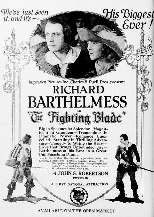 The Fighting Blade 1923 official movie poster