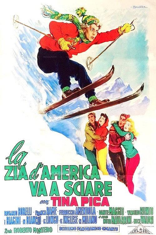 La zia d'America va a sciare 1958 official movie poster