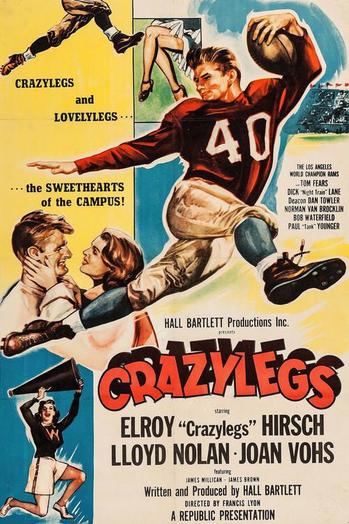 Crazylegs 1953 official movie poster